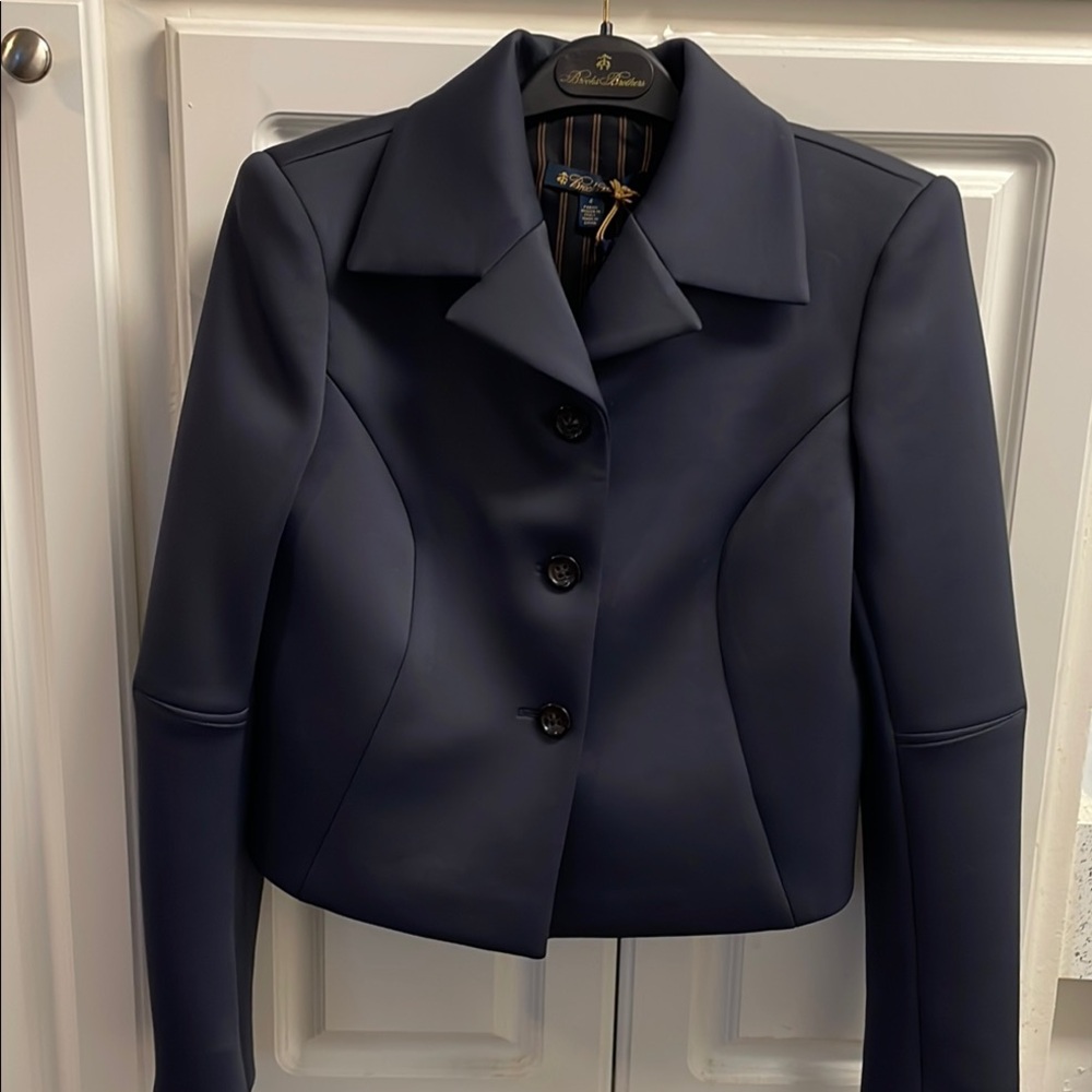 Brooks Brothers Blue Tailored Blazer with Notched Lapel